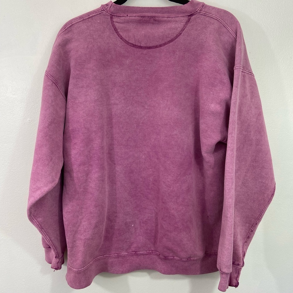 Vintage Native Indian Sweatshirt Purple Medium Y2K Western Graphic Distressed - Picture 2 of 13